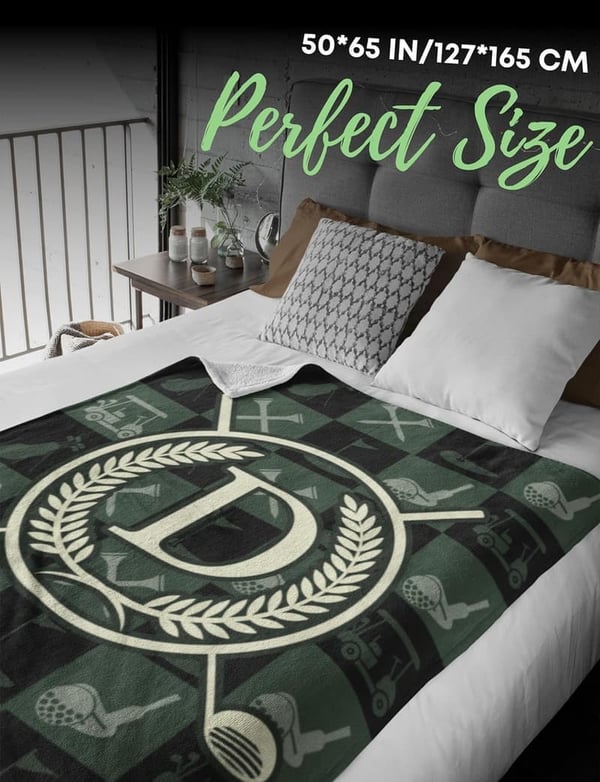Personalized Golf Throw Blanket for Him, 50