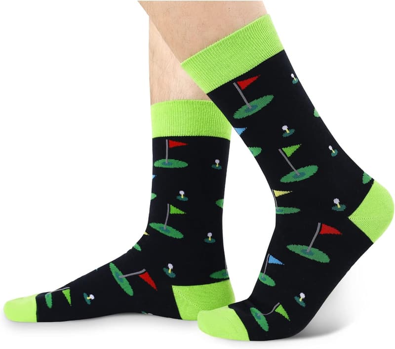 Funny Golfing Guitar Socks for Dad