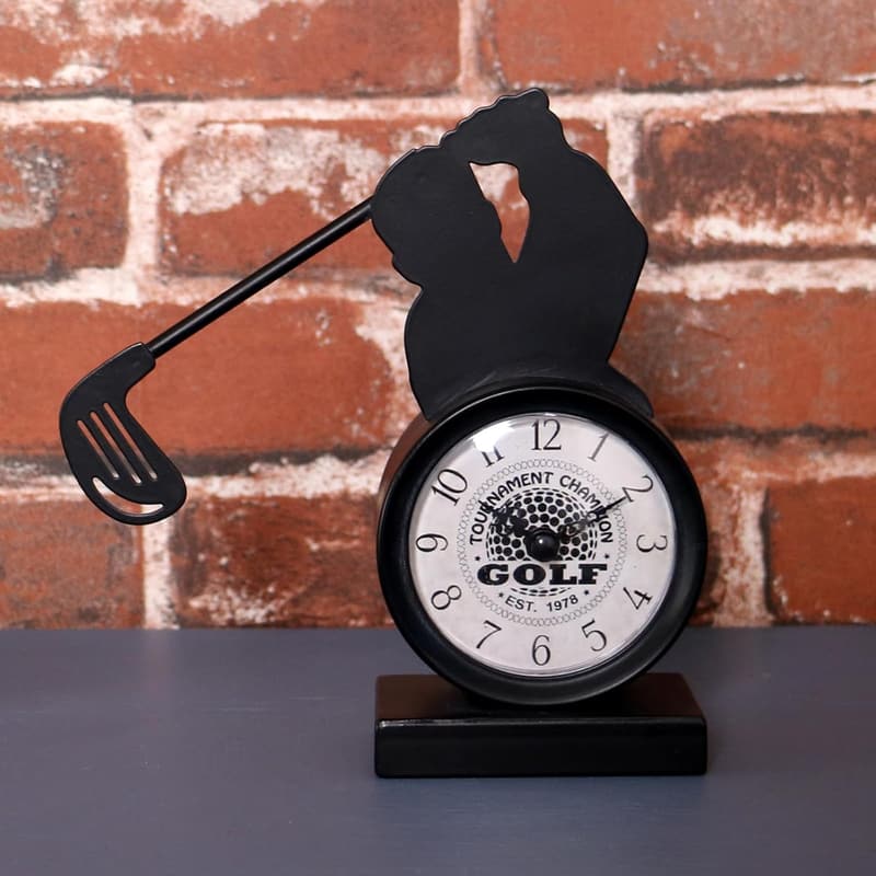 Golf Desk Clock for Men – Cool Office Decor for Golf Lovers