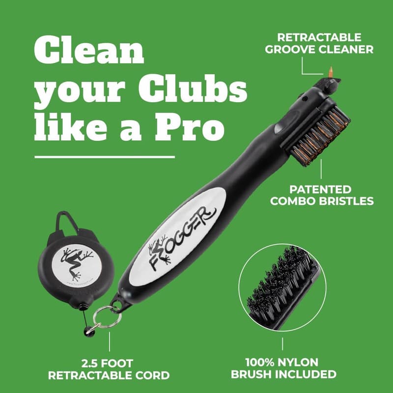 Frogger BrushPro Golf Club Cleaner with Ergonomic Grip