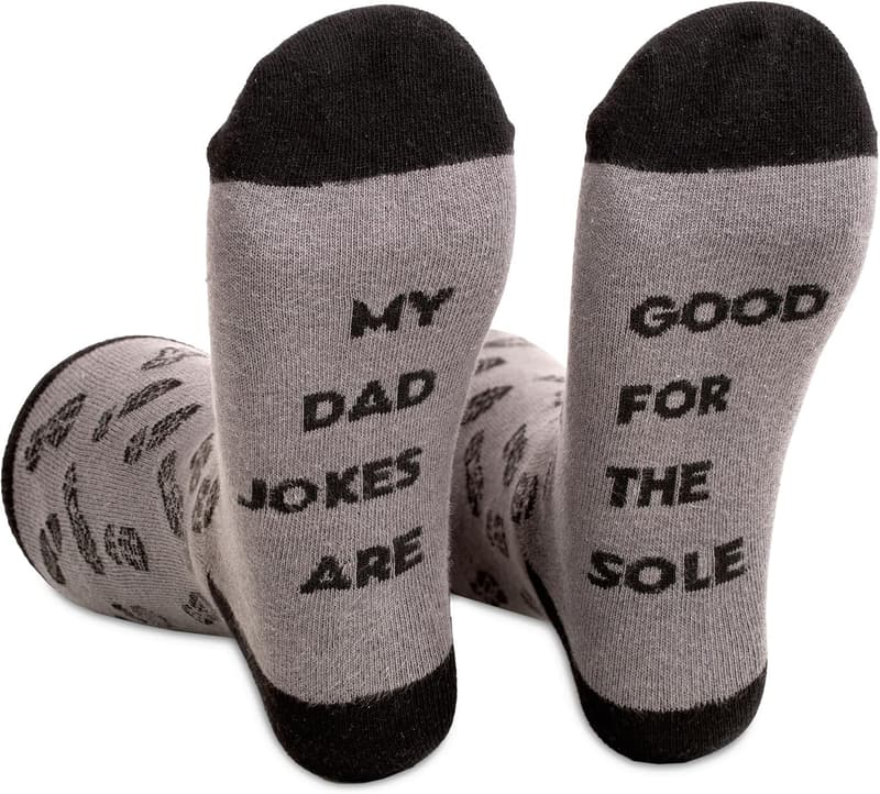 Dad Joke Dress Socks for Men - Fun Gift from Daughter