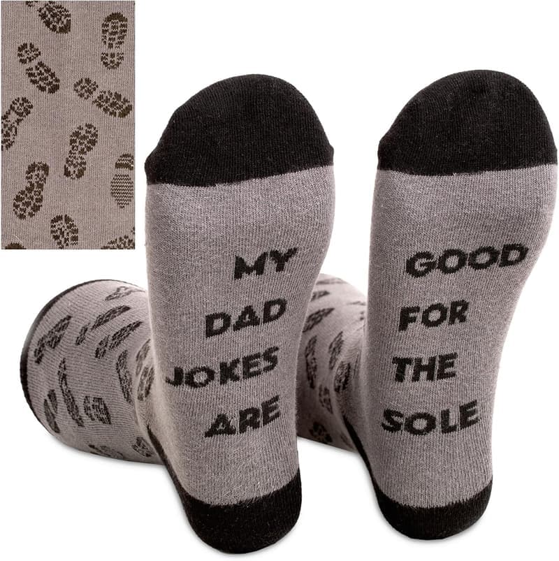 Dad Joke Dress Socks for Men - Fun Gift from Daughter