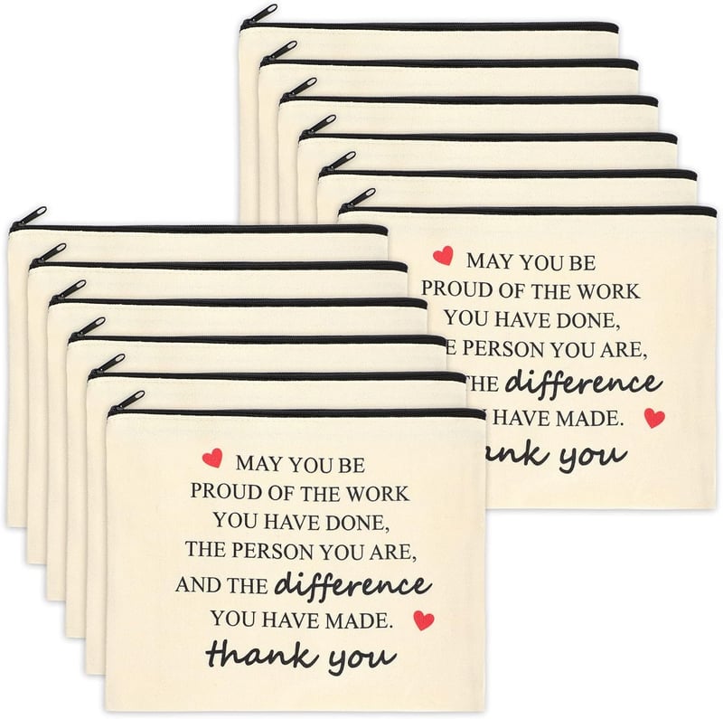 Inspirational Canvas Makeup Bags Set for Women’s Appreciation Gifts