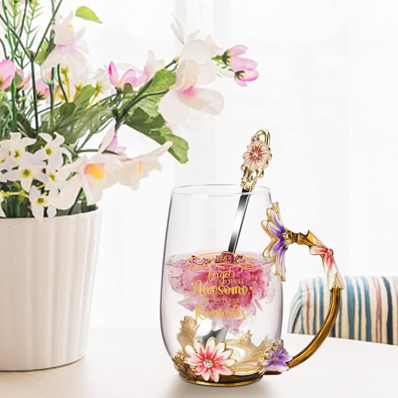 Inspirational Plastic Tea Cup Gift for Women - Birthday & Mother's Day