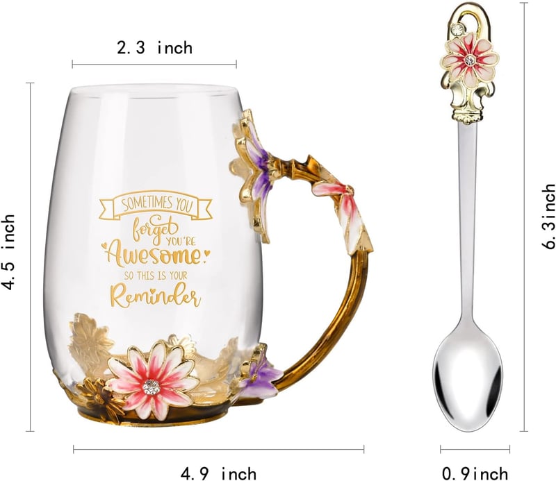 Inspirational Plastic Tea Cup Gift for Women - Birthday & Mother's Day
