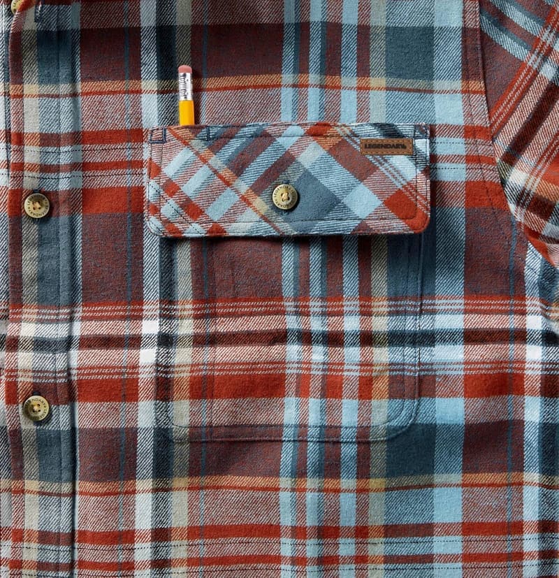 Men's Buck Camp Flannel Shirt with Corduroy Cuffs