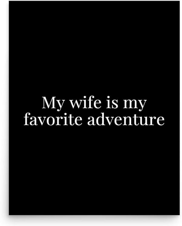 Adventure-Themed Wall Art Poster for Couples - 16x20