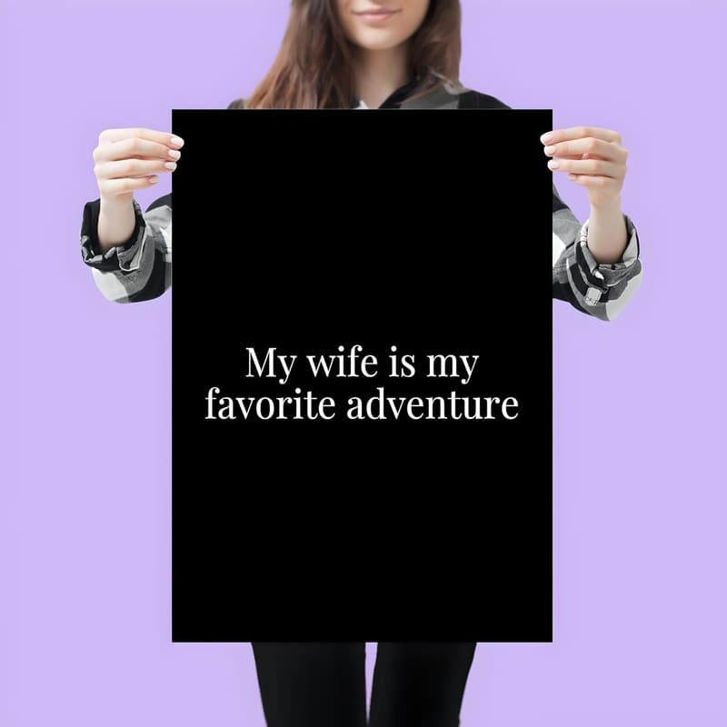Adventure-Themed Wall Art Poster for Couples - 16x20