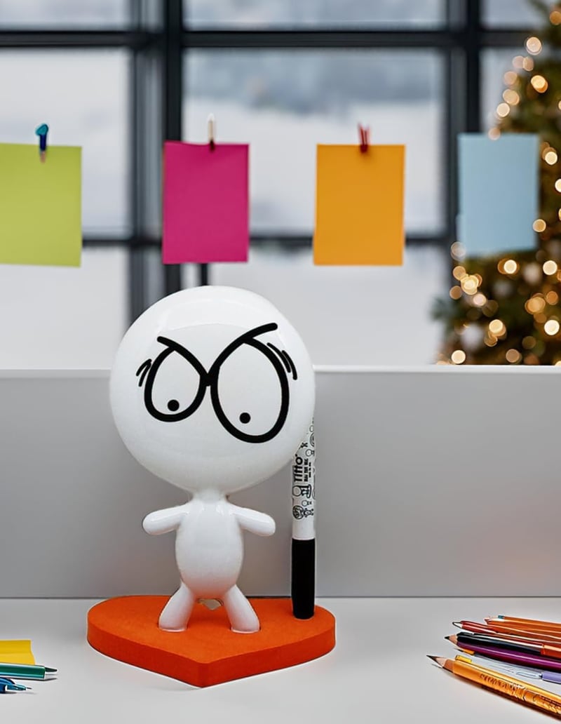 Valentine's Day Orange Dry Erase Desktop Whiteboard