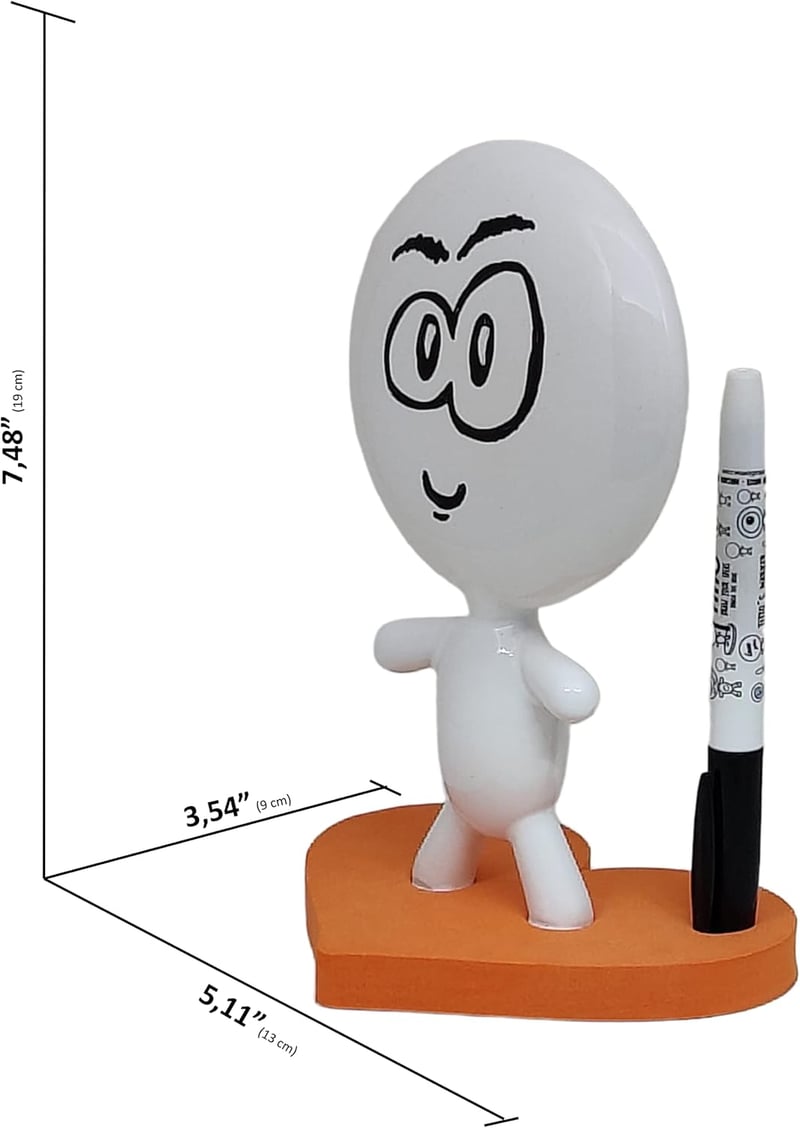 Valentine's Day Orange Dry Erase Desktop Whiteboard