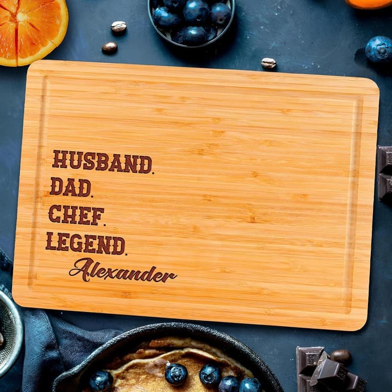 Custom BBQ Cutting Board - Perfect Gift for Father's Day