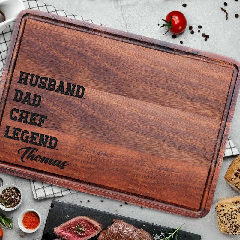 Custom BBQ Cutting Board - Perfect Gift for Father's Day