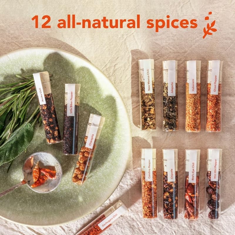 Gourmet Chili Spice Set – 12 Global Varieties for Cooking