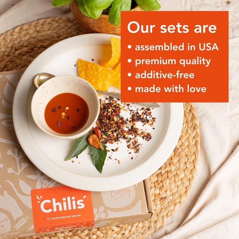 Gourmet Chili Spice Set – 12 Global Varieties for Cooking