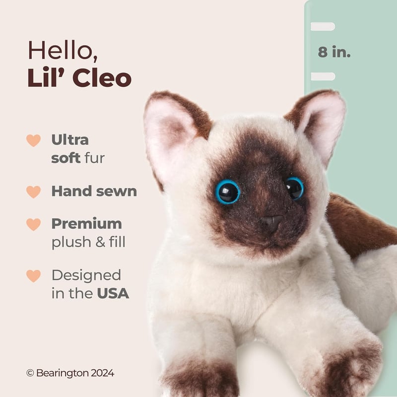 Siamese Cat Plush Toy - Ultra Soft Gift for Animal Lovers