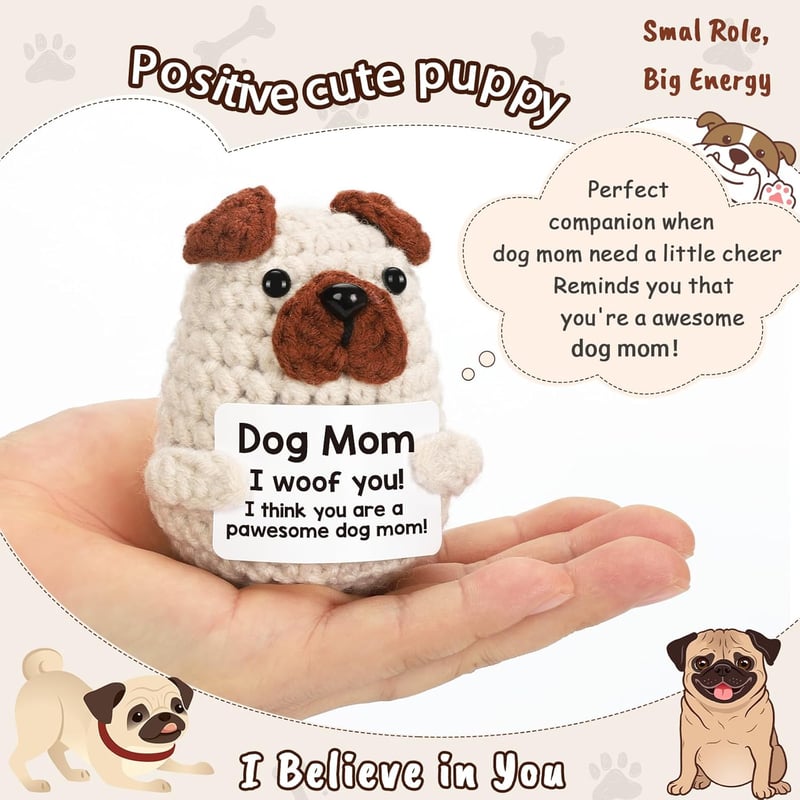 Handmade Crochet Puppy for Dog Mom - Unique Birthday Gift