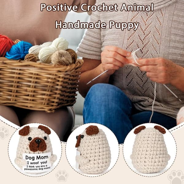 Handmade Crochet Puppy for Dog Mom - Unique Birthday Gift