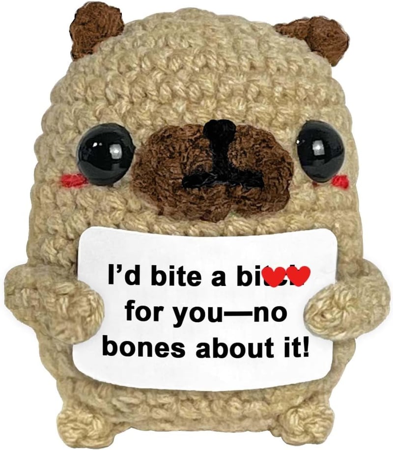 Valentine's Day Sister Crochet Pug Gift for Pug Lovers