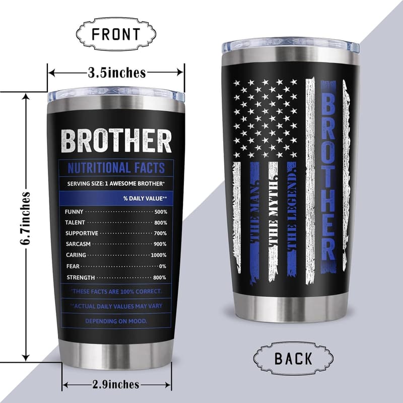 Birthday Gift for Brother - 20oz Tumbler