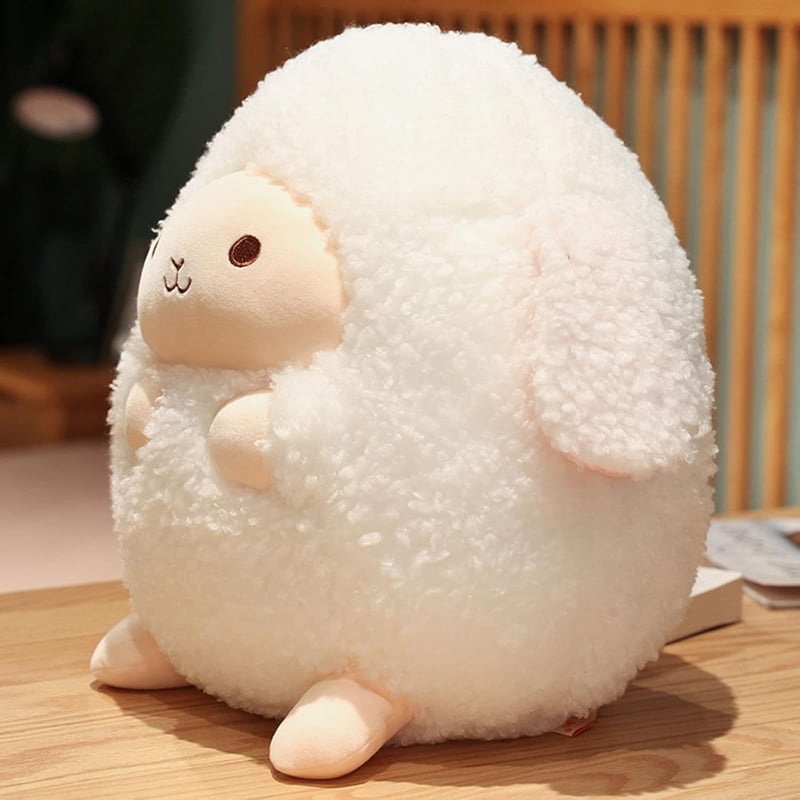 Cuddly 16-Inch Plush Sheep Hugging Pillow - Gift for Kids & Lovers