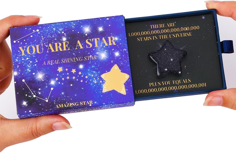 Thank You Gift - Natural Sparkling Stone Star for Friends