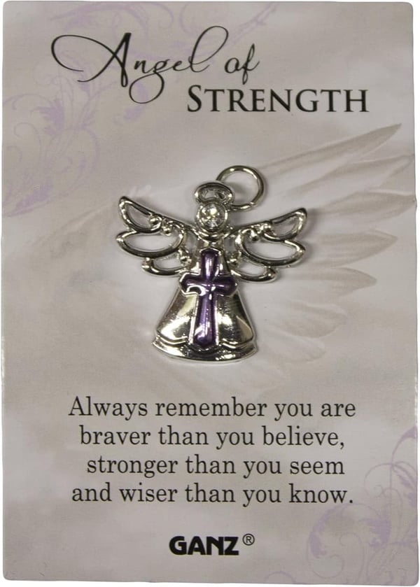 Angel of Strength Pin - Inspirational Multicolor Design