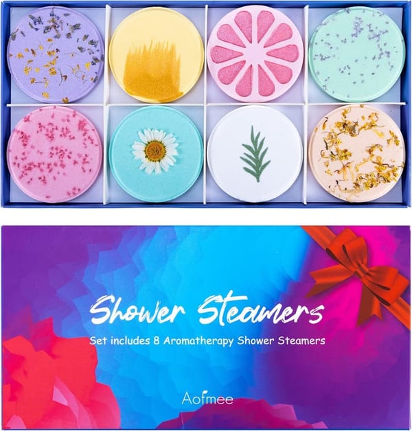 Aromatherapy Shower Steamers Gift Set - 8 Essential Oil Bombs