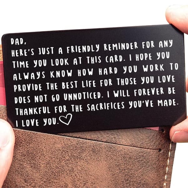 Father's Day Wallet Card - Unique Keepsake for Dad