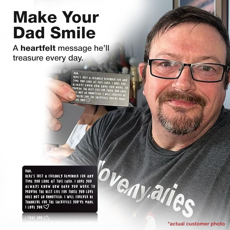 Father's Day Wallet Card - Unique Keepsake for Dad