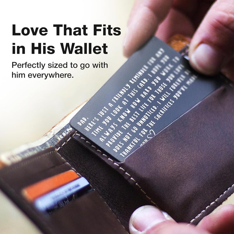Father's Day Wallet Card - Unique Keepsake for Dad