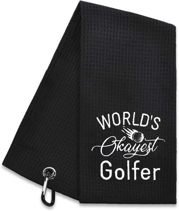 Okayest Golfer Embroidered Golf Towel - Gift for Golf Lovers