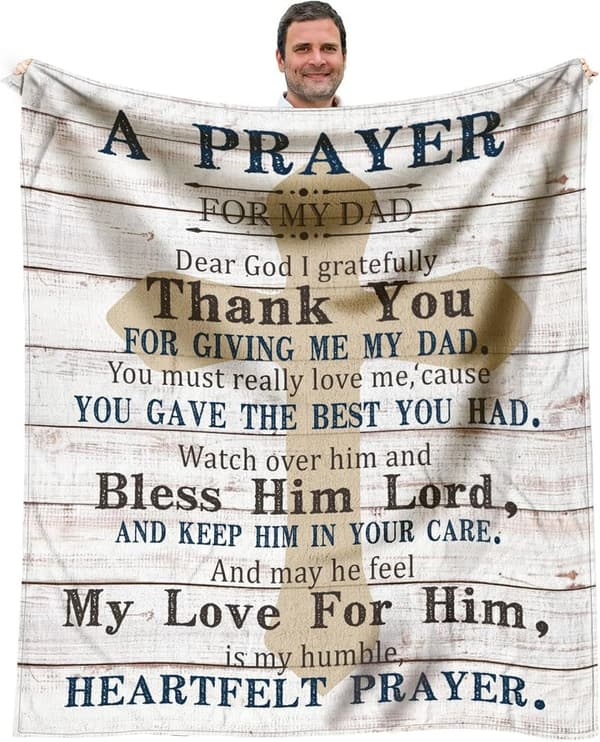 Birthday Blanket for Dads - 60x50 inch Throw from Kids