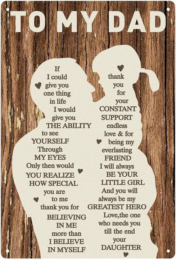 Vintage Metal Tin Sign for Dad - Perfect Retirement Gift