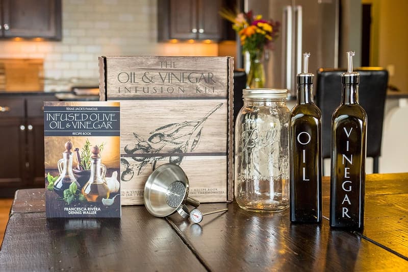 Olive Oil & Vinegar Infusion Kit with Glass Bottles & Recipes