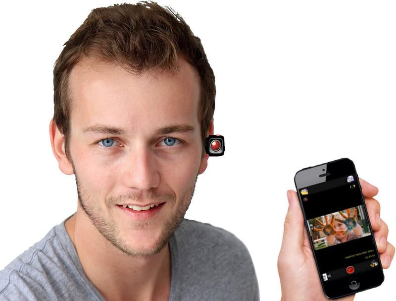 Wearable 1080P FHD Head Mounted Camera with APP Control