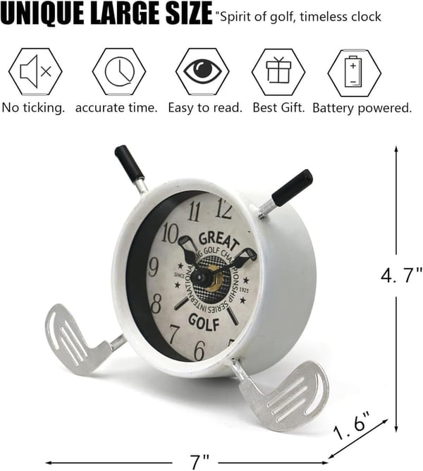 Golf Desk Clock for Men – Unique Accessory for Golf Lovers
