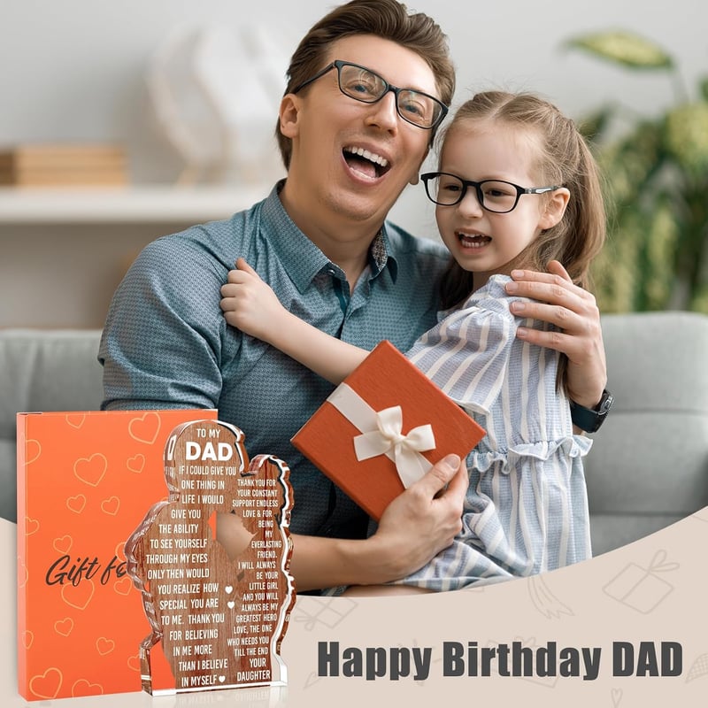 Father's Day Acrylic Plaque Sign for Dad from Daughter