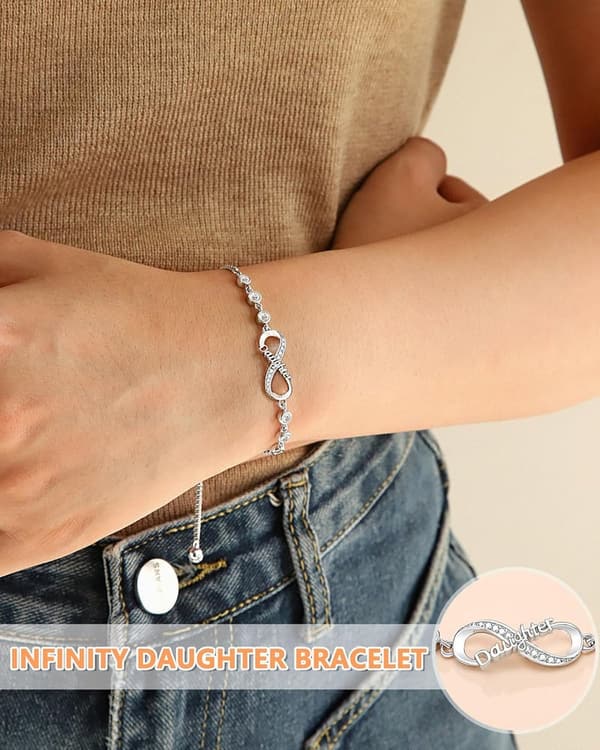 Infinity Love Heart Bracelet for Her - Birthday or Valentine's Gift