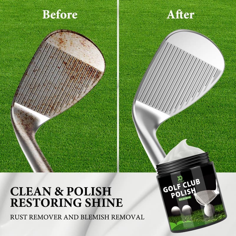 Golf Club Cleaner Kit with 10 oz Polish Compound and Cloth