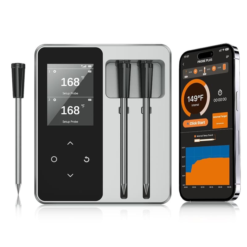 Smart Bluetooth Meat Thermometer with 2 Probes - Perfect Father's Day Gift