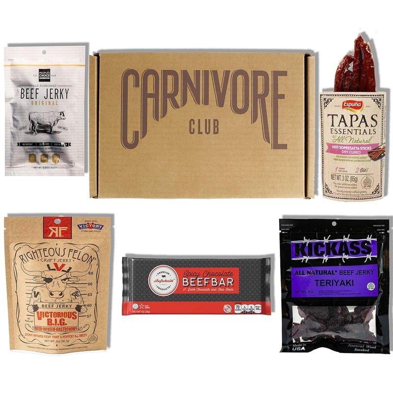 Meat Snack Sampler Gift Box - 4 to 6 Jerky Treats