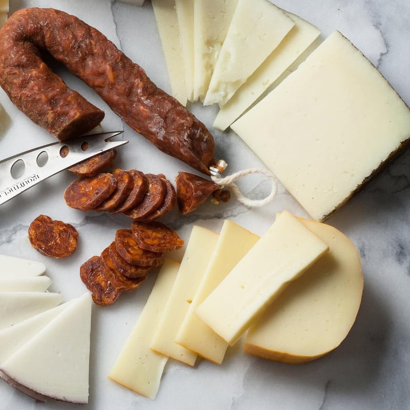Spanish Gourmet Gift Box - Fine Cheeses, Meats, and Delicacies