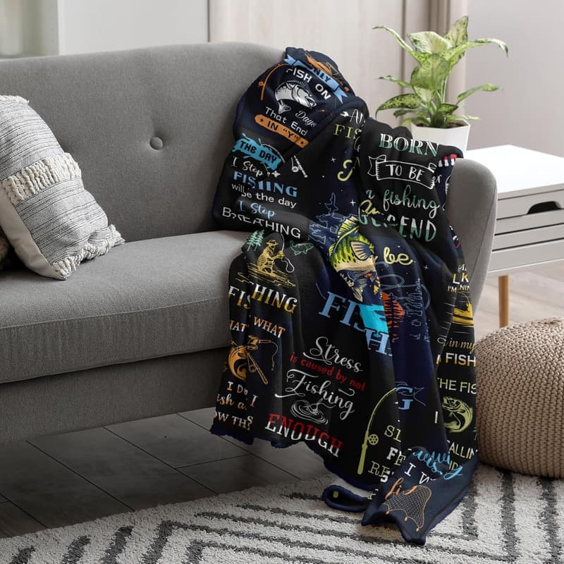 Fishing Blanket for Men - Fun Gift for Fishermen, 50