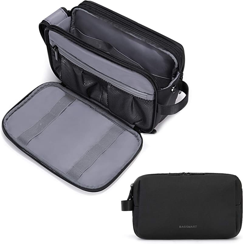 Men's Travel Toiletry Organizer - Water-Resistant Dopp Kit