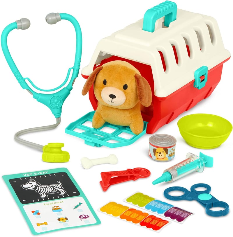 Mini Vet Playset with Plush Dog & Accessories for Ages 2+