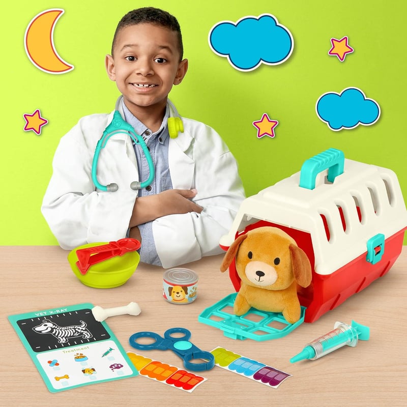 Mini Vet Playset with Plush Dog & Accessories for Ages 2+
