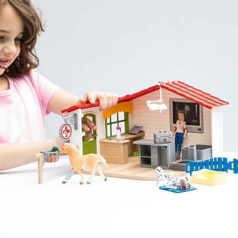 Veterinarian Playset for Kids - 43 PC Farm Animal Toys