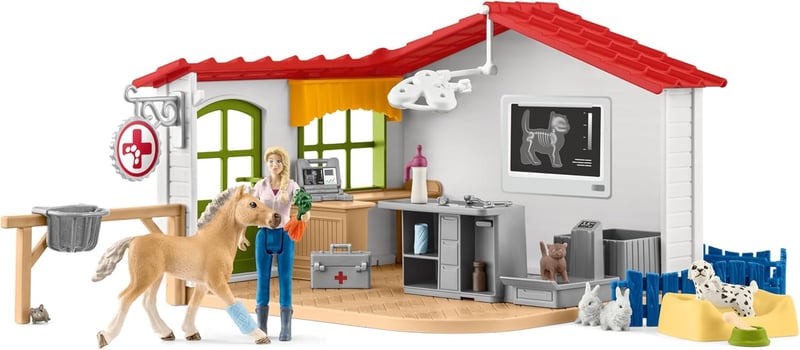 Veterinarian Playset for Kids - 43 PC Farm Animal Toys