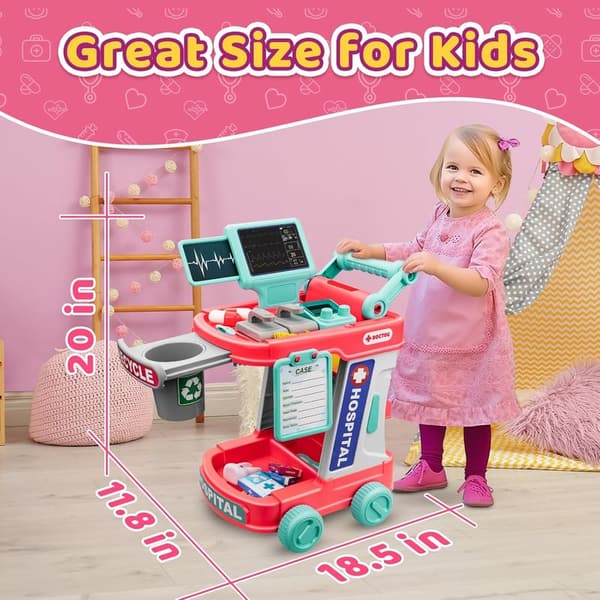 Kids Pretend Doctor Kit with Stethoscope - Medical Playset