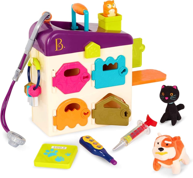 Toy Vet Set for Toddlers - Plush Pet Care Play Kit, 2+